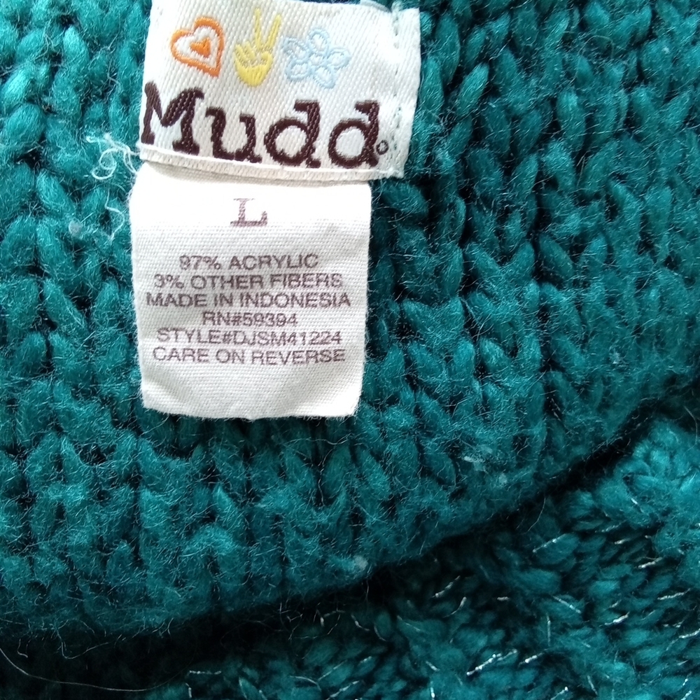Mudd Teal Cable Knit V-Neck Sweater Vest - Size Large - Picture 6 of 6
